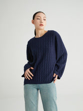 画像をギャラリービューアに読み込む, Arshan Cable Knit Cashmere Sweater
