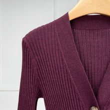 Charger l&#39;image dans la galerie, Edition Extra Fine Merino Wool Rib-Knitted Cardigan
