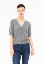 Charger l&#39;image dans la galerie, Diana Premier Cashmere Short-Sleeve V-Neck Cardigan

