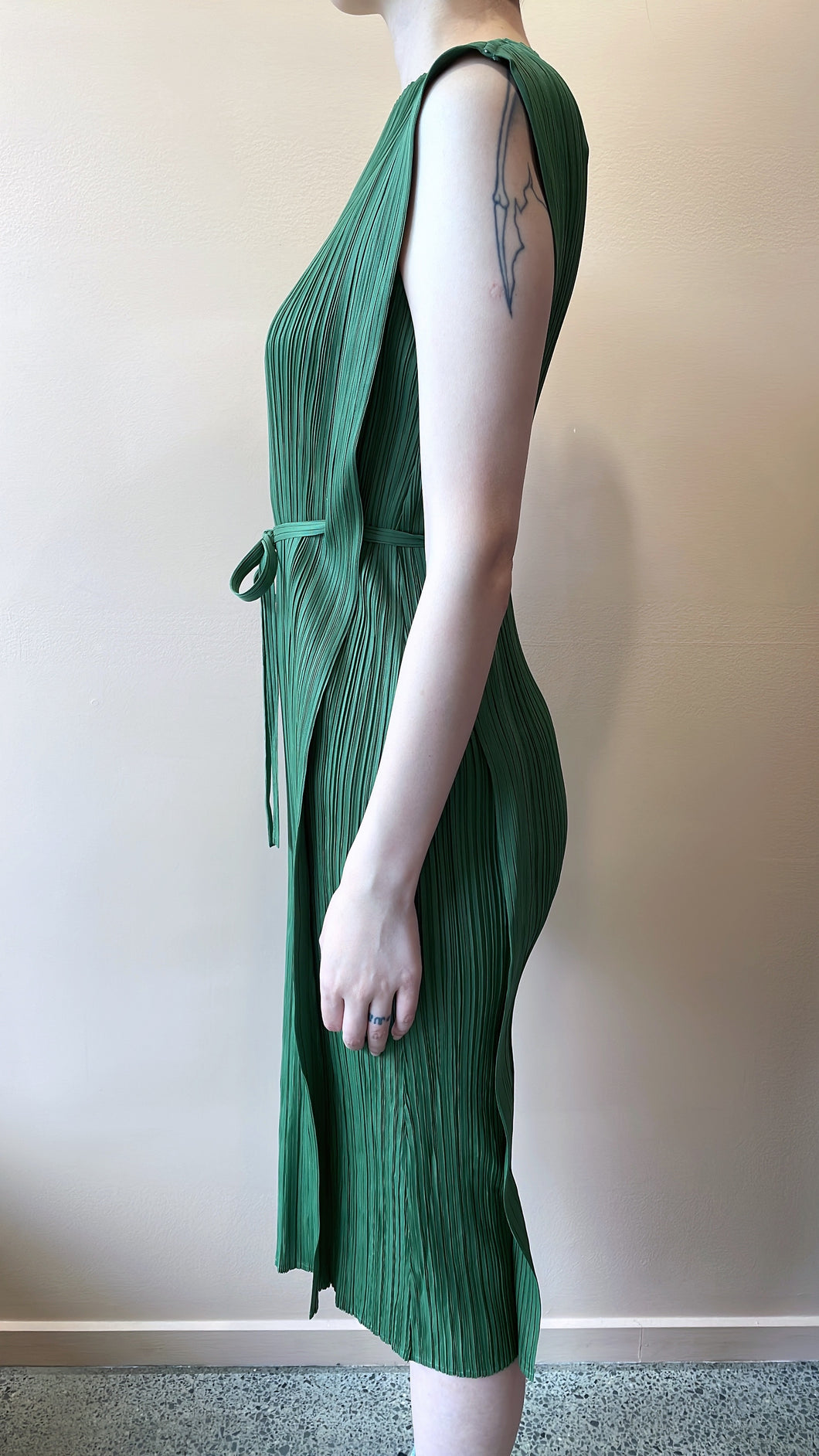 Goffer Drawstring Dress