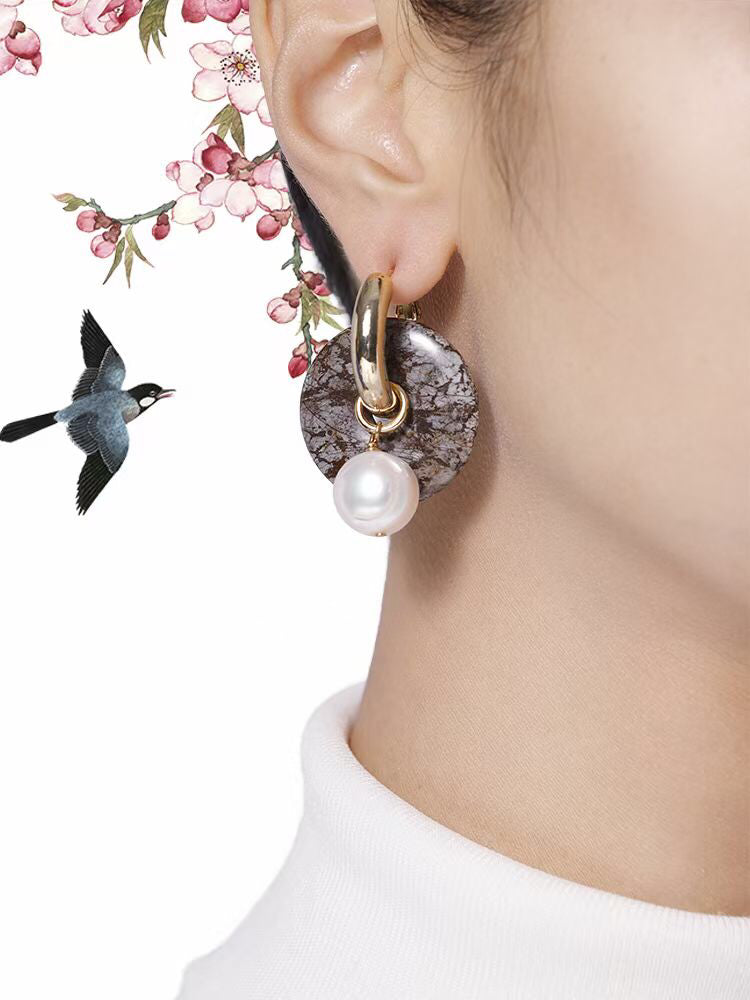 Handmade Stone Whisper Earrings