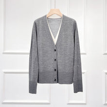 Charger l&#39;image dans la galerie, Memaire Double Layered Knitted Extra Fine Merino Cardigan
