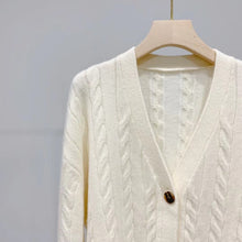 Load image into Gallery viewer, Monet Cable Cashmere Wool Cardigan
