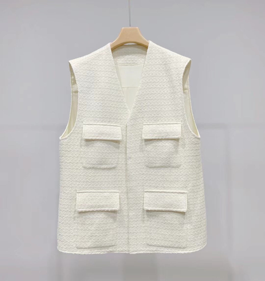 Crush Custom Made Tweed Wool Pockets Vest