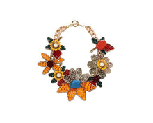 将图片加载到图库查看器，Bohemian Style Personalized Crystal Flower Necklac
