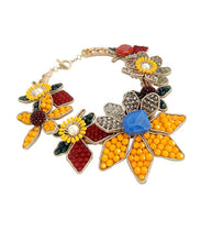 将图片加载到图库查看器，Bohemian Style Personalized Crystal Flower Necklac
