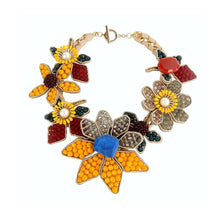 将图片加载到图库查看器，Bohemian Style Personalized Crystal Flower Necklac
