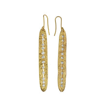 画像をギャラリービューアに読み込む, Gold Peas Diamond Embellished Earrings
