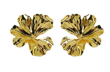 将图片加载到图库查看器，AIMAI Flower Gold Earrings
