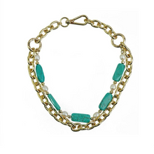 Load image into Gallery viewer, Han-made Chanky Double Chain Necklace
