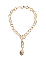 Cargar imagen en el visor de la galería, Handmade Freshwater Pearl (or Natural Stone) Irregular Design Metal Necklace
