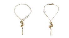 将图片加载到图库查看器，Handmade Freshwater Pearl (or Natural Stone) Irregular Design Metal Necklace
